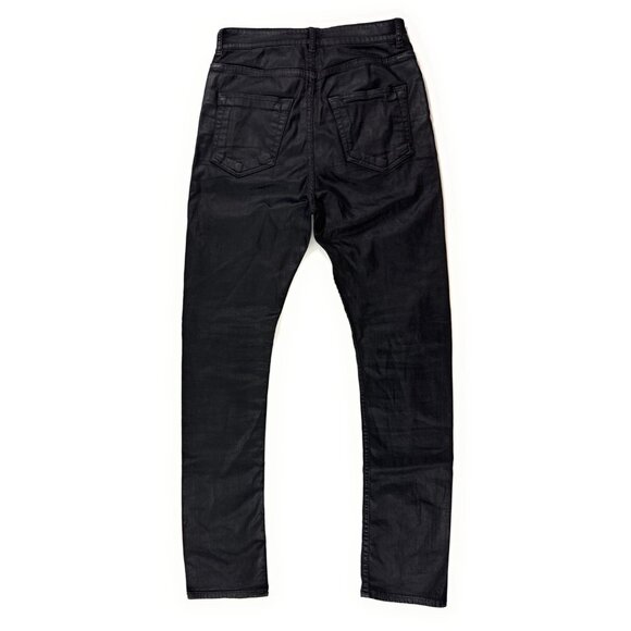 Rick Owens DRKSHDW Waxed Detroit Cut Jeans Sz 29x29 Slim Fit Stretch Denim Italy - Picture 5 of 16